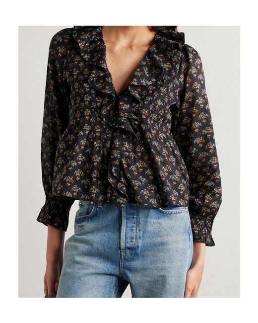 Doen Black Ruffled Shirt