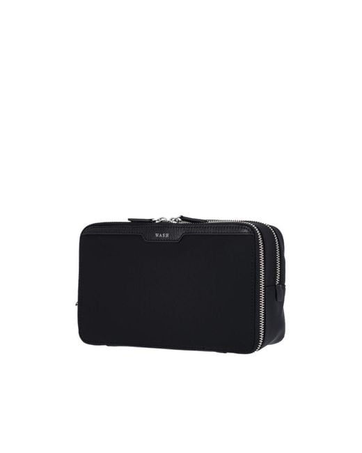 Anya Hindmarch Black Foiled-Lettering Zipped Washbag