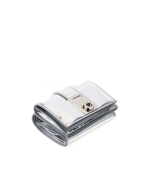 Ferragamo White Two-Color Hug Wallet