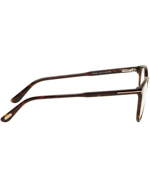 Tom Ford Brown Eyewear Round Frame Glasses for men