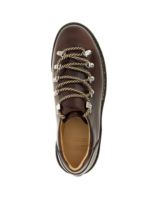 Paraboot Brown Round Toe Lace-Up Sneakers for men