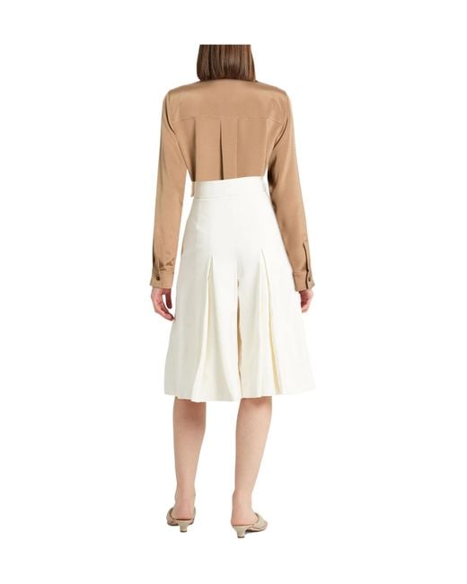 Max Mara Natural Solid Colour Shirts Blouses