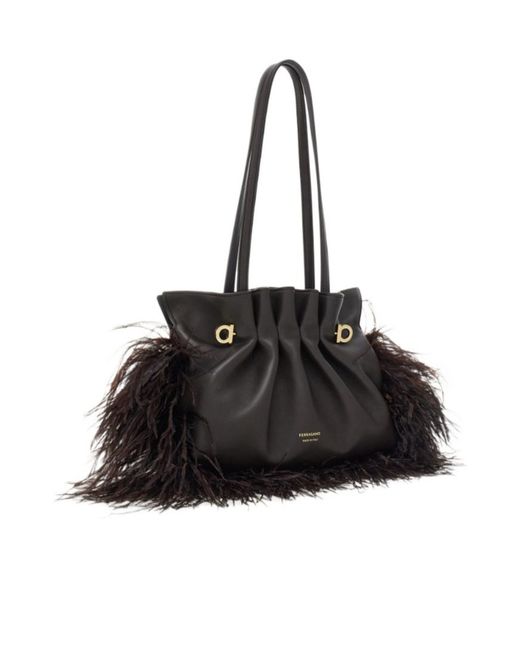Ferragamo Black Ferragamo Soft Bag (S)
