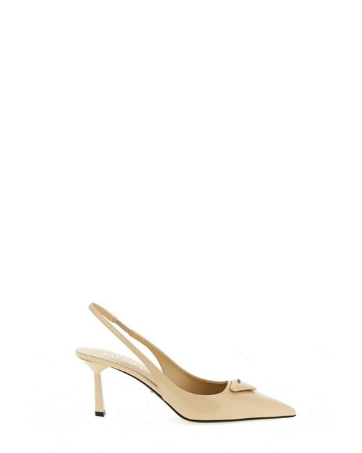 Prada Metallic Open-Toe High-Heeled Sandals