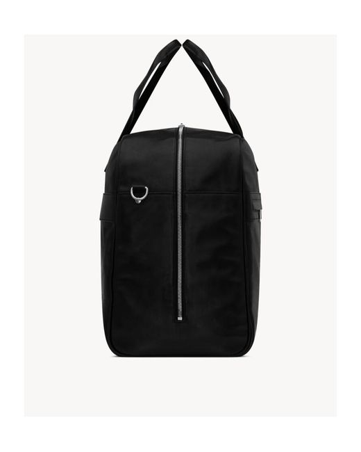 Saint Laurent Black Camp Maxi Duffle Bag for men