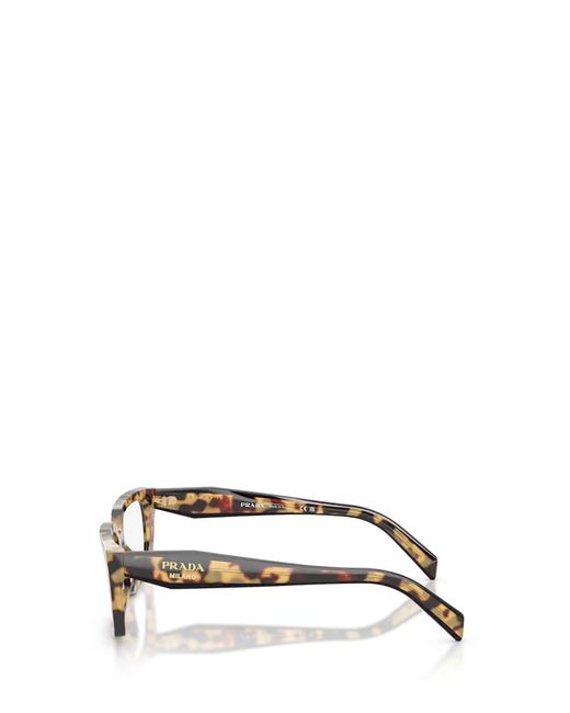 Prada White Eyewear Rectangle Frame Glasses for men