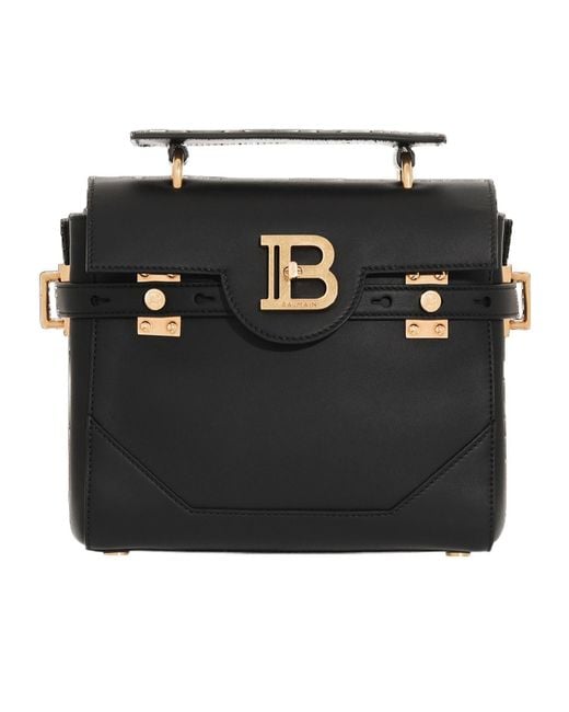 Balmain Black B-Buzz 23 Foldover Top Tote Bag