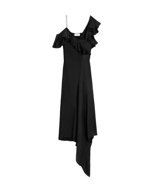 Céline Black Asymmetric Lingerie Dress