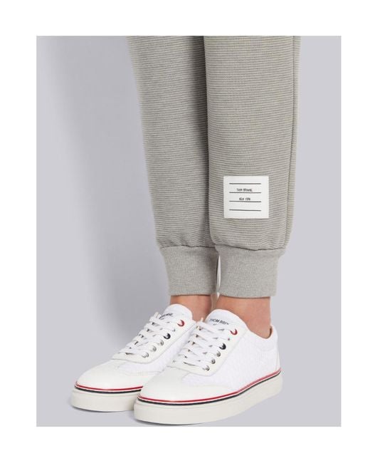 Thom Browne Gray 4-Bar Stripe Track Pants