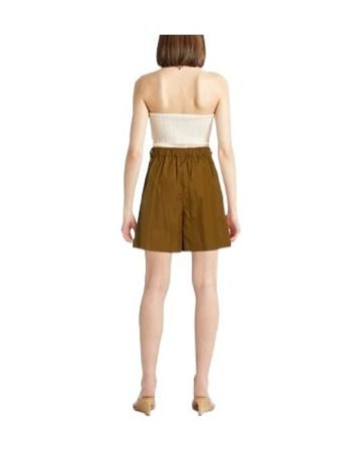 Max Mara Natural Elastic-Waist Wide-Leg Shorts