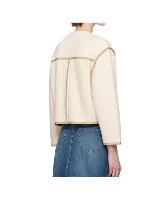 A.P.C. White Contrast-Trim Jacket