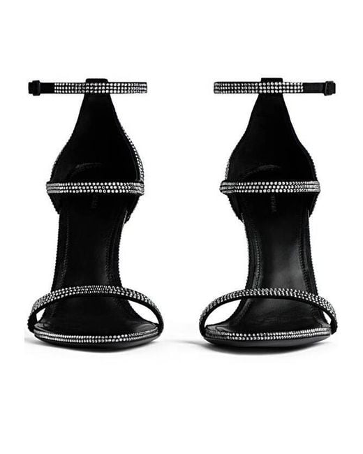 Balenciaga White Honey 110Mm Sandal With Rhinestones