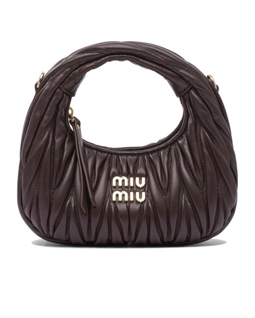 Miu Miu Brown Mini Wander Shoulder Bag