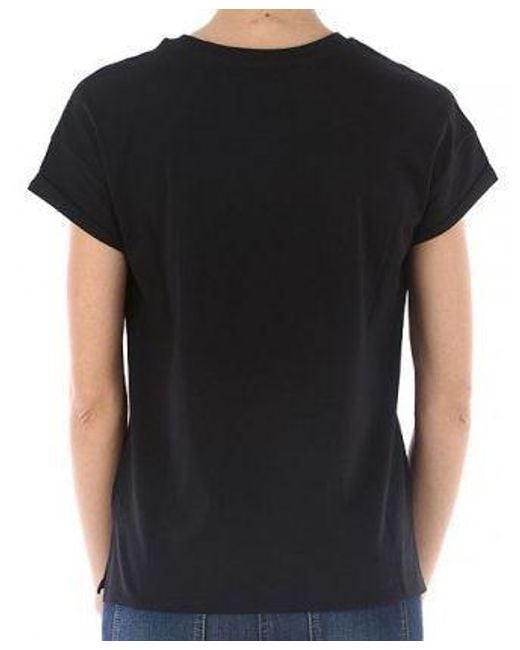 Armani Jeans Black Logo Details T-Shirt