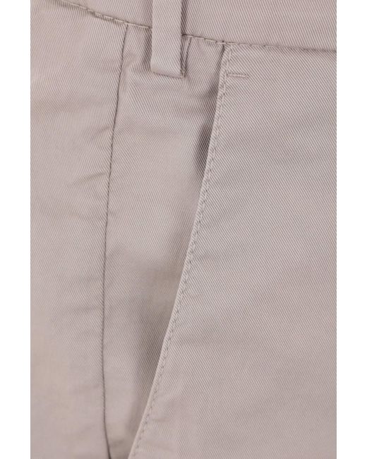 Brunello Cucinelli Gray Italian-Fit Gabardine Trousers for men