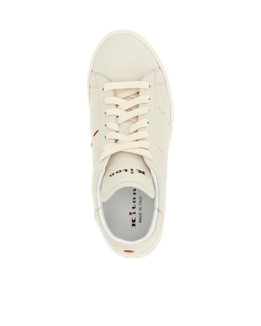 Kiton Natural Low Top Lace-Up Sneakers for men