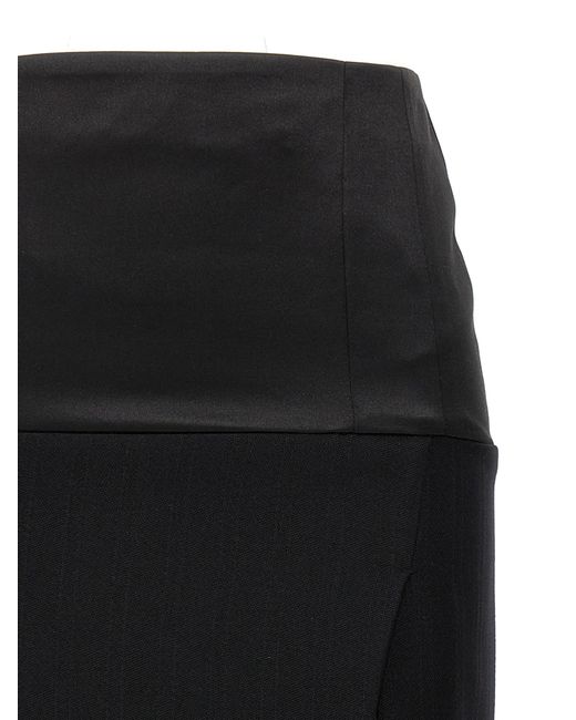 Givenchy Black Spliced Detail Skirt
