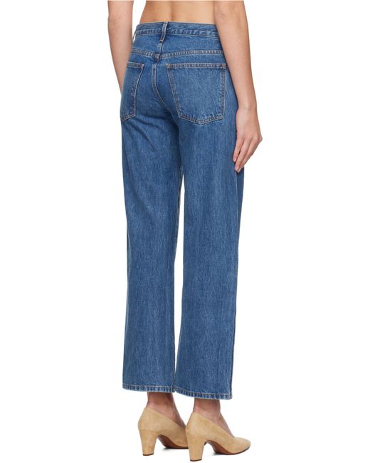 Khaite Blue Kerrie Straight-Leg Jeans