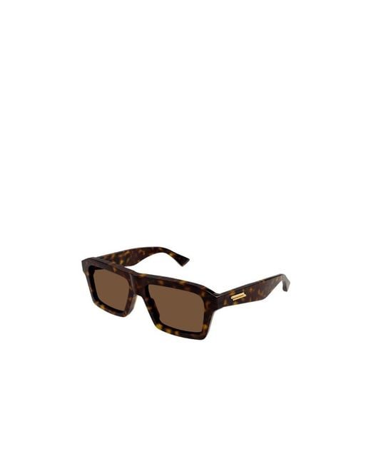 Bottega Veneta White Eyewear Rectangle Frame Sunglasses for men
