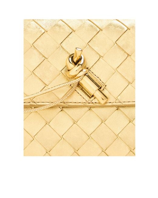 Bottega Veneta Metallic Woven Leather Clutch