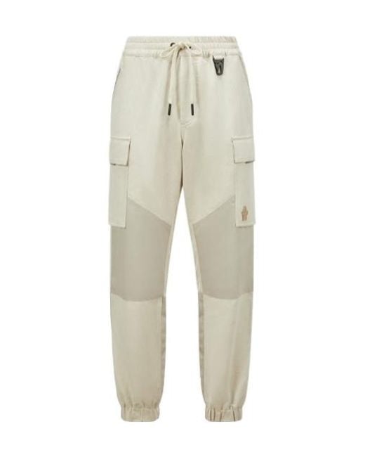 Moncler Natural Cotton Linen Jogging Pants for men