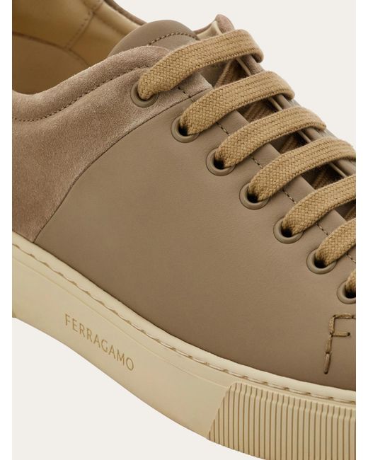 Ferragamo Brown Low Cut Sneaker for men