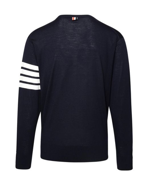 Thom Browne Blue Bar Crewneck Pullover for men