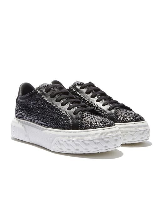 Casadei Black Off Road Woven Low-Top Sneakers