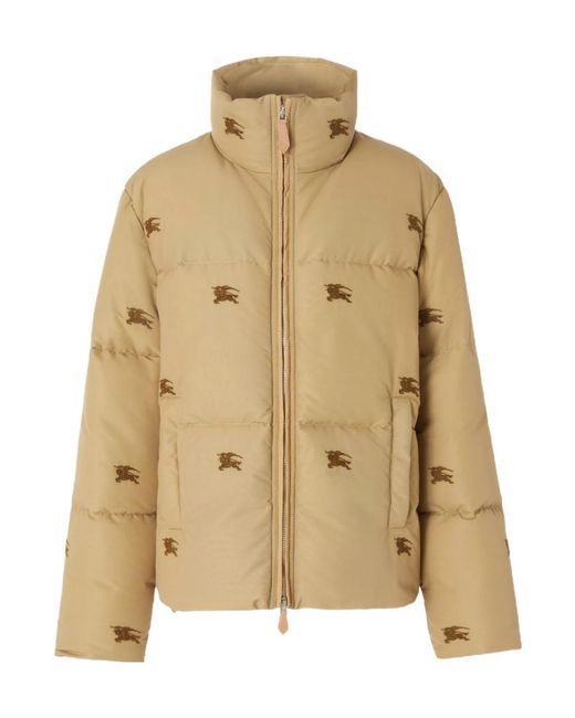 Burberry Natural Embroidered-Logo Puffer Jacket for men
