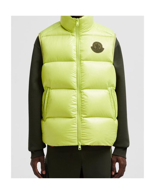 Moncler Yellow Sumido Zip-Up Padded Vest for men