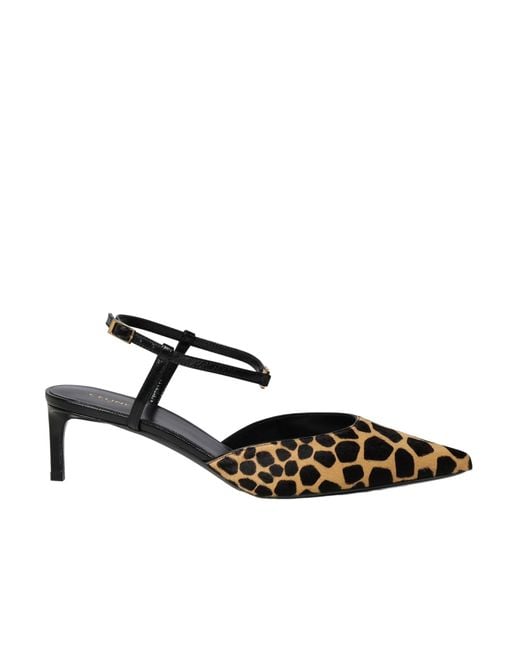 Céline Black Pointed High-Heeled Sandals
