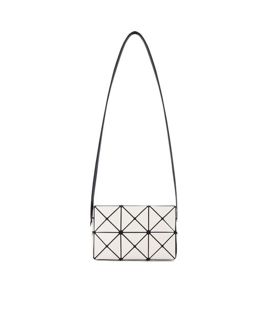 Issey Miyake White Cuboid Geometric-Panel Mini Bag