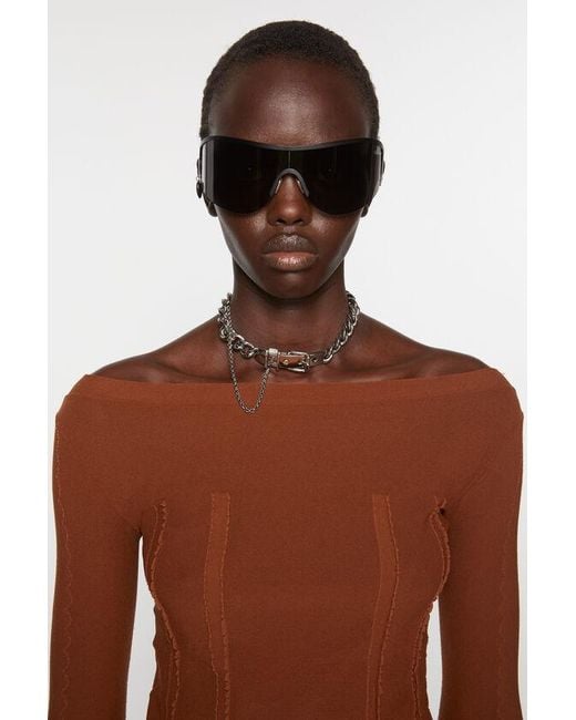 Acne Metallic Buckle-Detail Choker Necklace for men
