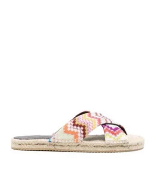 Missoni Pink Criss-Cross Espadrilles