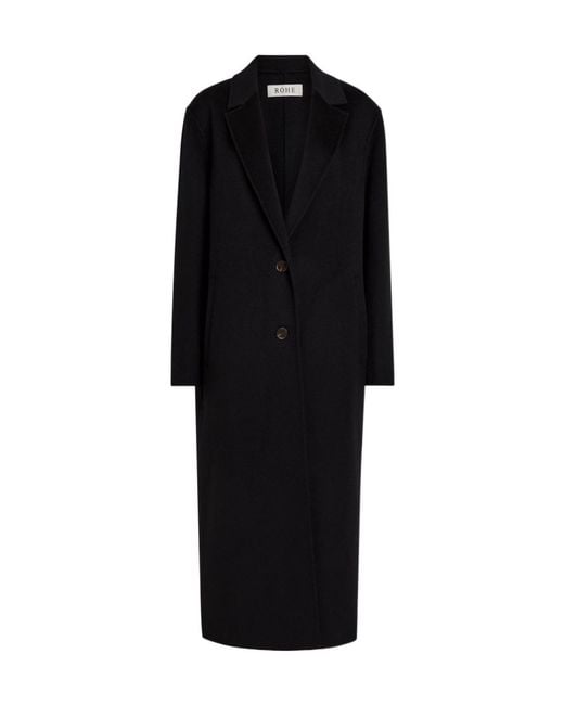 Rohe Black Single-Breasted Wool Coat
