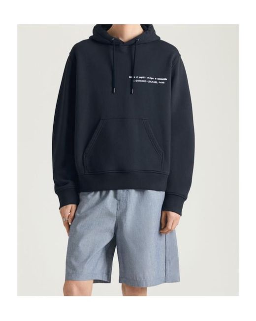 Givenchy Blue Logo Printed Drawstring Hoodie for men