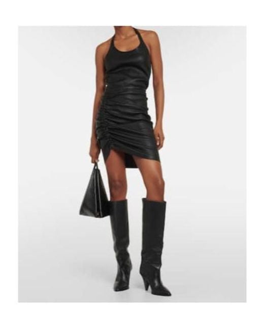 Stouls Black Mouna Leather Miniskirt
