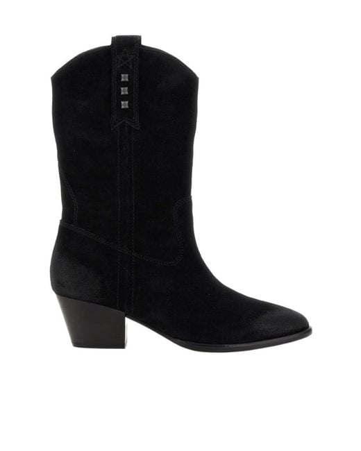 Ash Black Pointy Boots