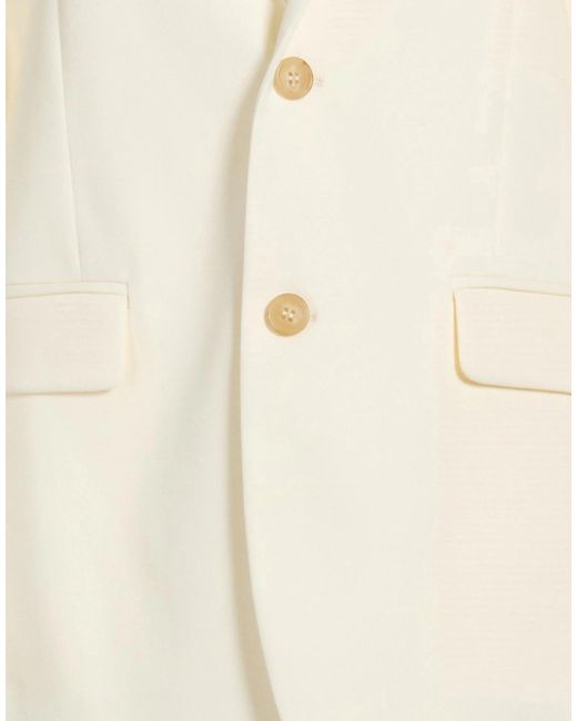 MM6 by Maison Margiela White Slim Fit Single-Breasted Blazer
