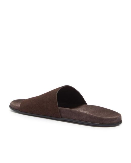 The Row Brown Hugh Suede Sliders