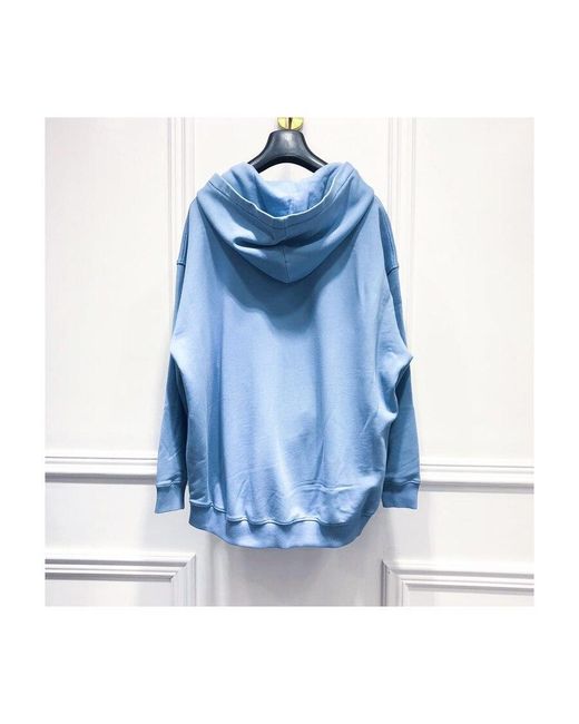 Givenchy Blue Logo Printed Hooded Sweater