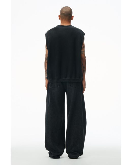 Alexander Wang Black Logo Printed Sleeveless Tank Top