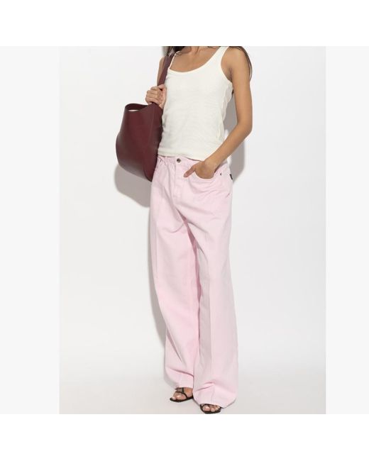 Haikure Pink Bethany Wide-Leg Jeans
