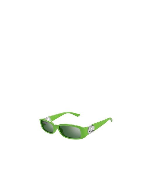 Gucci Green Eyewear Rectangular Frame Sunglasses