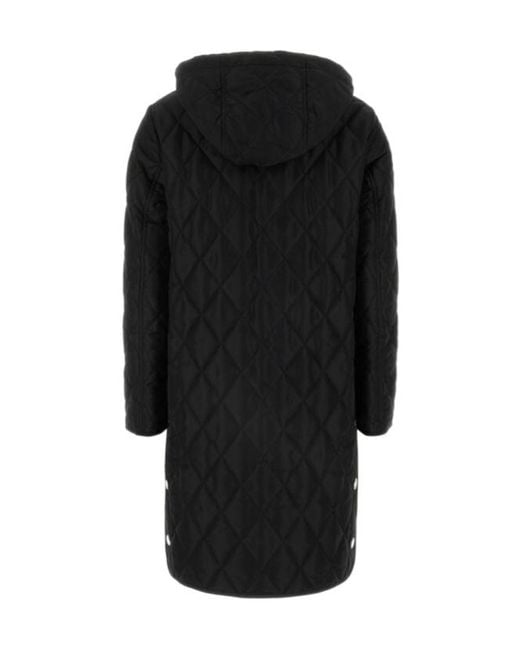 Burberry Black Quilted Hooded Jacket