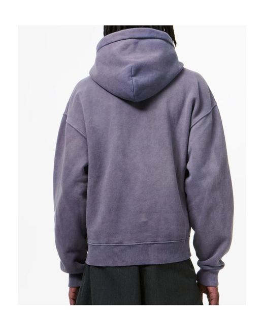 Our Legacy Purple Cropped Zip-Up Hoodie for men