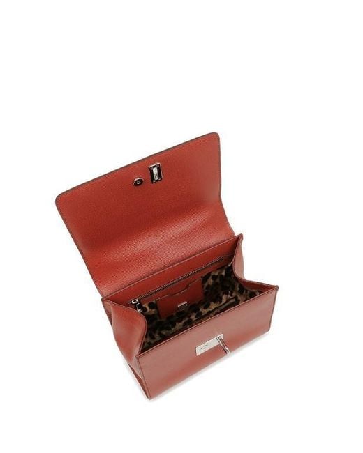 Dolce & Gabbana Red Logo Details Handbag