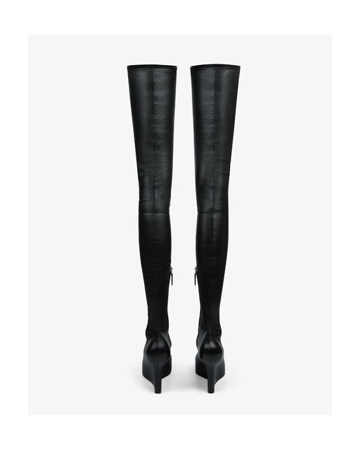 Givenchy Black Pointed Tote Thigh Boots