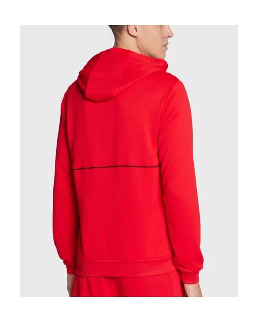 EA7 Red Logo Sports Sweater for men