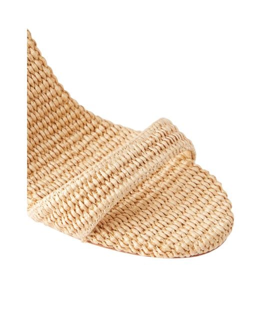 Loeffler Randall Natural Raffia Wedge Sandals